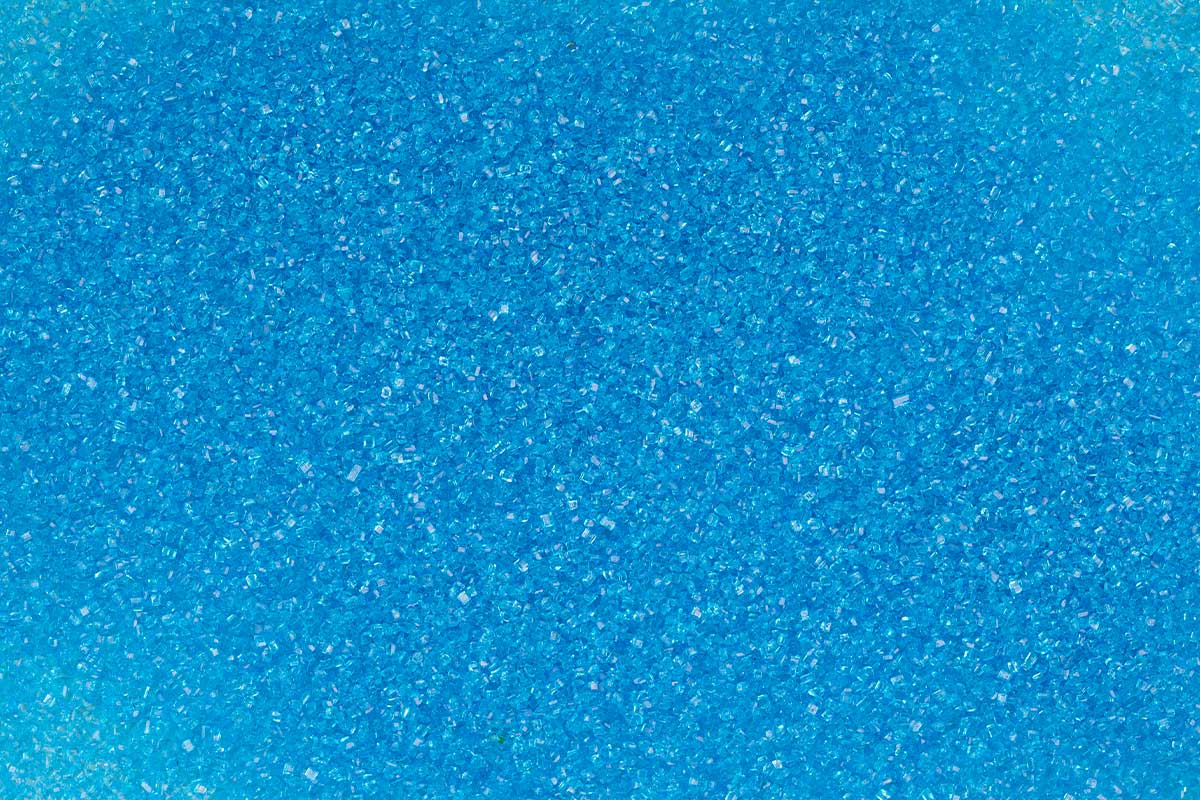 Blue granulated sugar