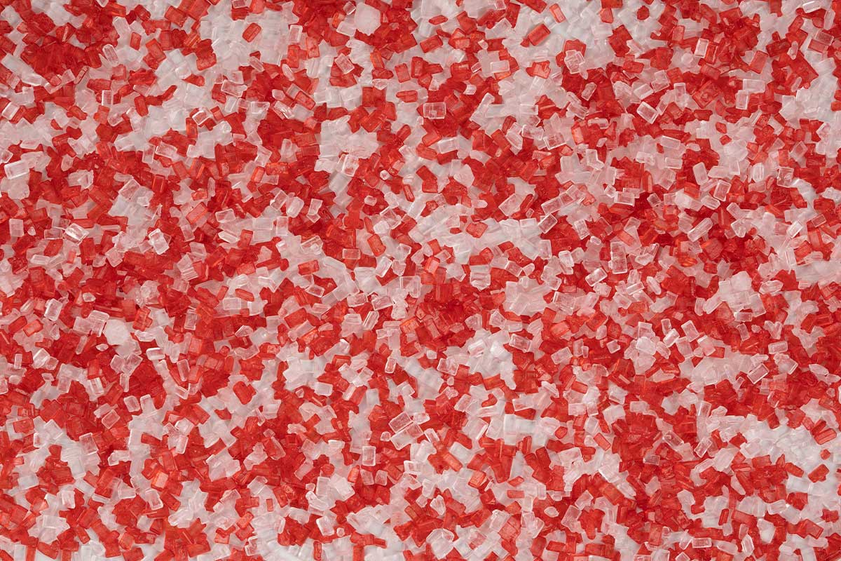 White and Red peppermint Sugar.