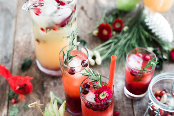 holiday flavors showcased in delicious drinks.