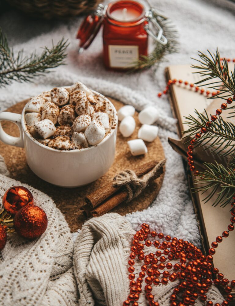holiday flavors demonstrated in hot chocolate.