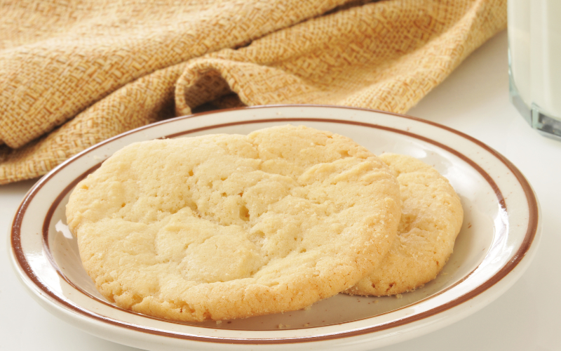 cane sugar cookies on a plate