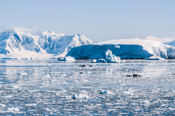 Antarctica Glaciers located in the South Pole