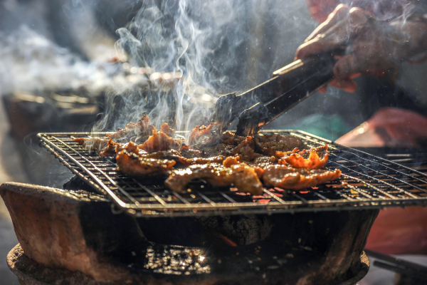 BBQ Food on a Grill for National BBQ Month