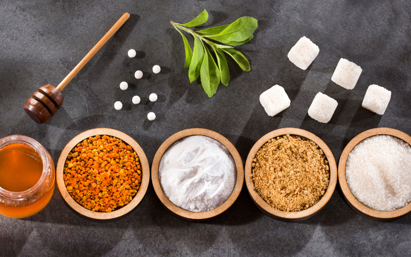 Different premium beverage ingredients that are typically used in the production of high-end beverages